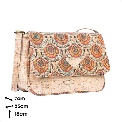 Vibrant Cork Crossbody Bag – Floral & Mosaic Delight BAGF 090 Flash Sales