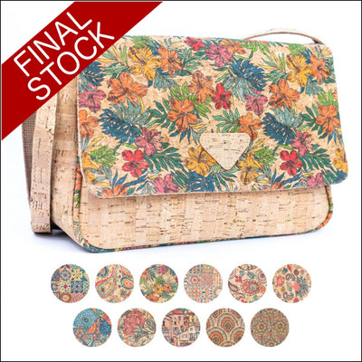 Vibrant Cork Crossbody Bag – Floral & Mosaic Delight BAGF 090 Flash Sales