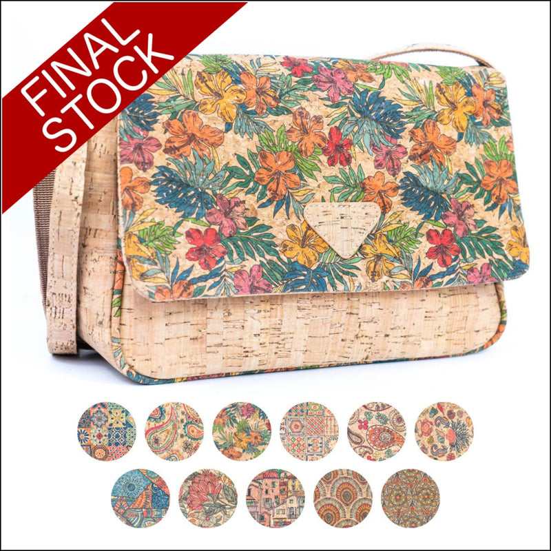 Vibrant Cork Crossbody Bag – Floral & Mosaic Delight BAGF 090 Flash Sales