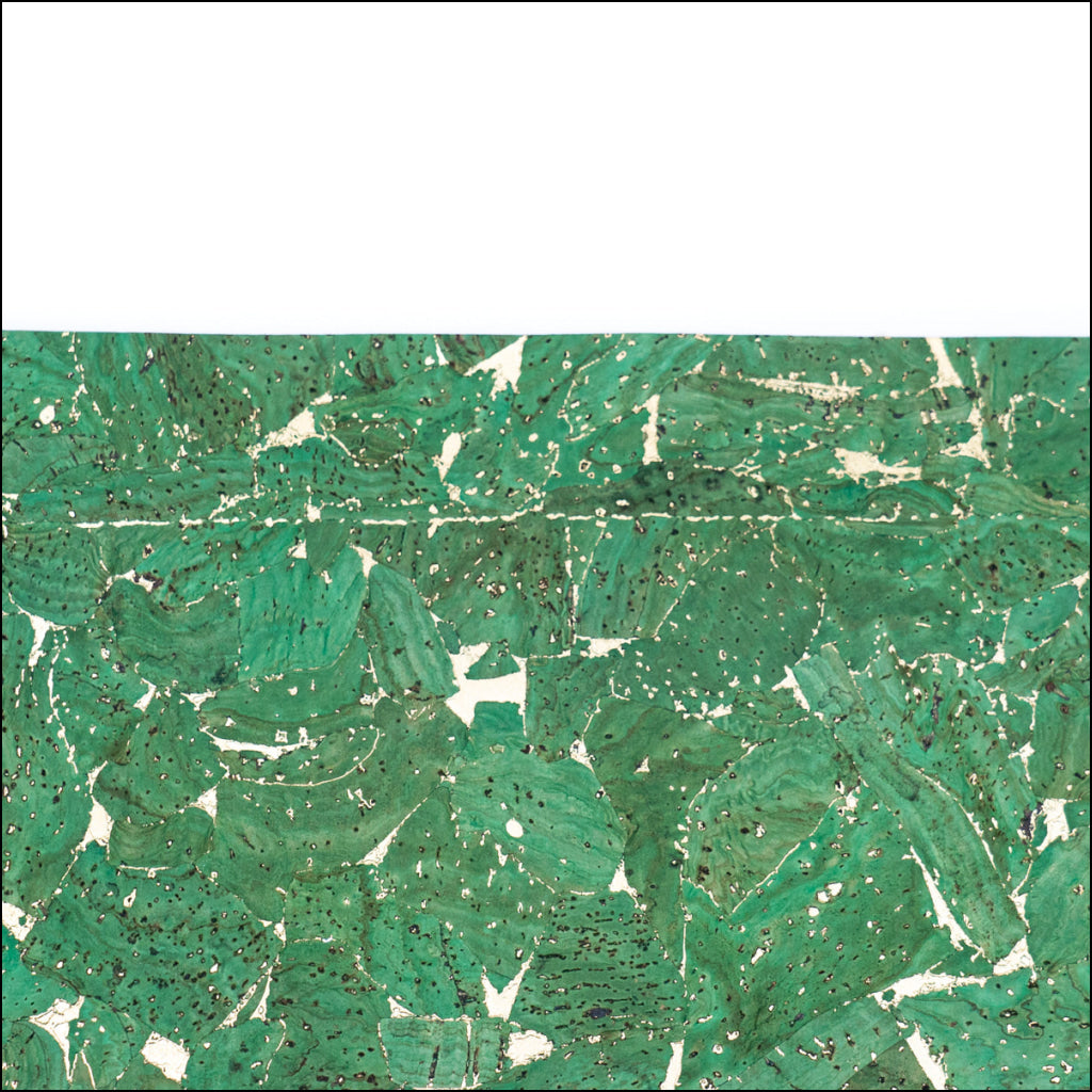 Vibrant Green Cork Fabric With Metallic Highlights - 0.9Mm Thickness Cof-578 Cork Fabric