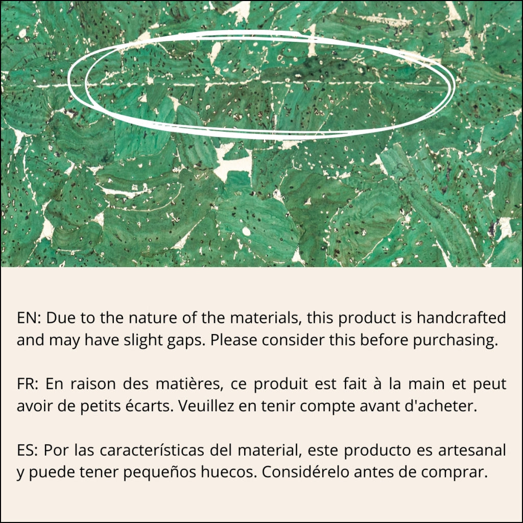 Vibrant Green Cork Fabric With Metallic Highlights - 0.9Mm Thickness Cof-578 Cork Fabric