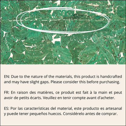 Vibrant Green Cork Fabric With Metallic Highlights - 0.9Mm Thickness Cof-578 Cork Fabric