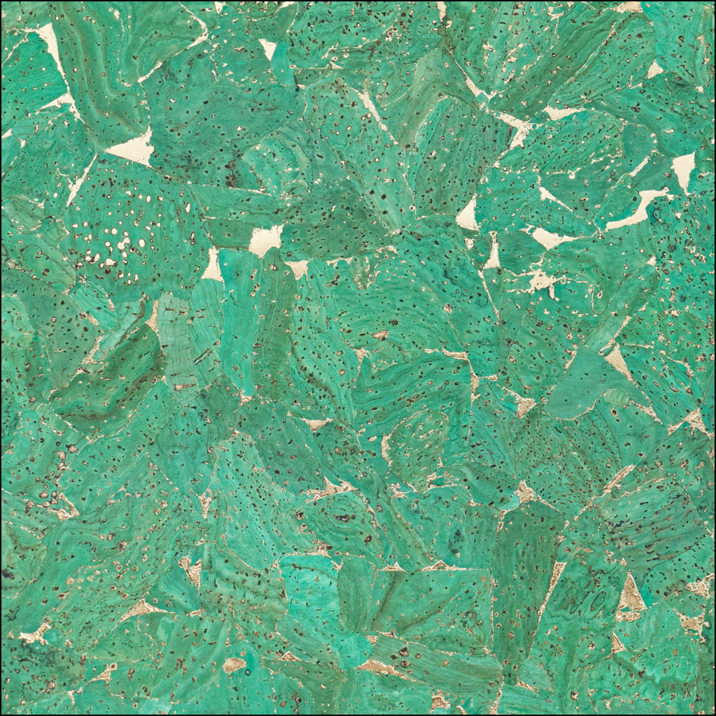 Vibrant Green Cork Fabric With Metallic Highlights - 0.9Mm Thickness Cof-578 Cork Fabric