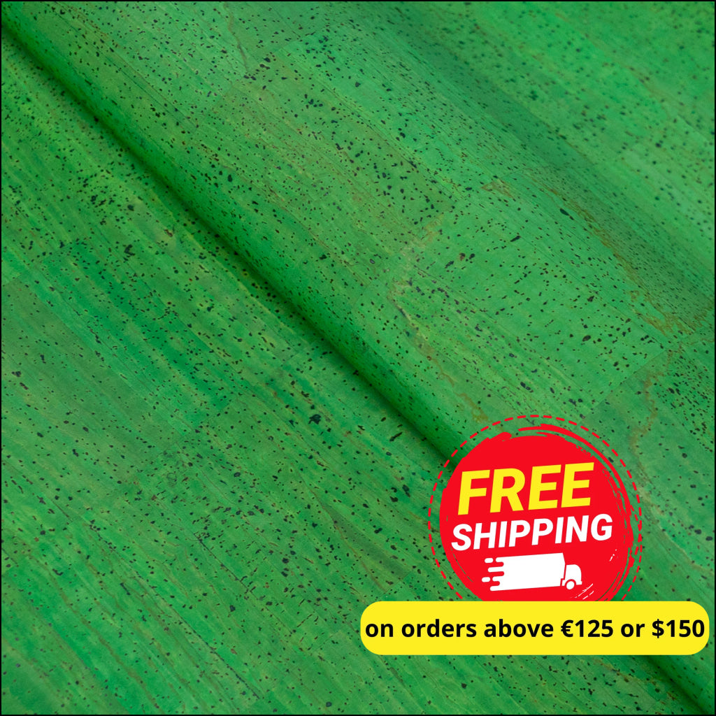 Vibrant Leaf Green Cork Fabric Cof-605 Cork Fabric