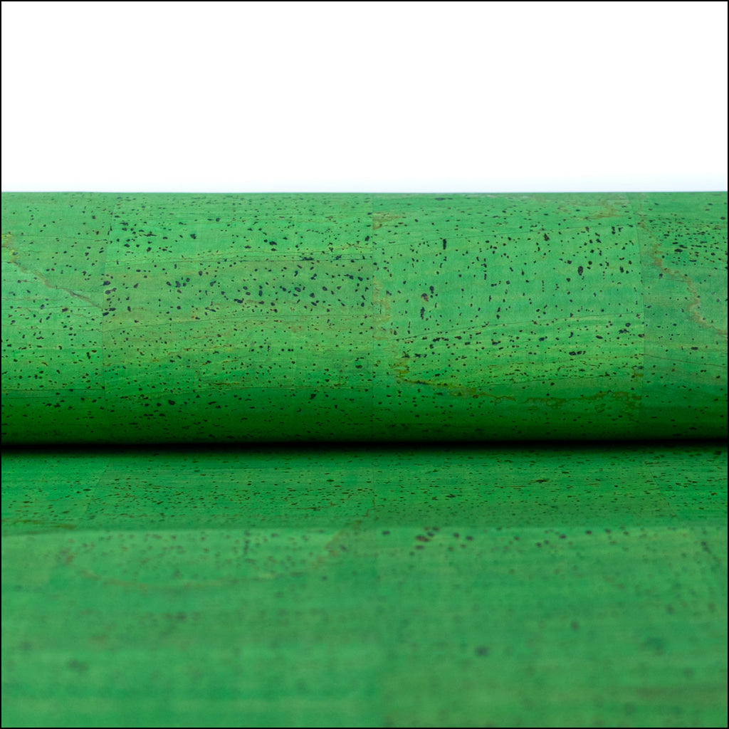 Vibrant Leaf Green Cork Fabric Cof-605 Cork Fabric