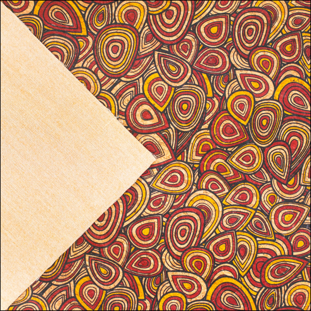 Vibrant Peacock Feather Inspired Cork Fabric Cof-482 Cork Fabric