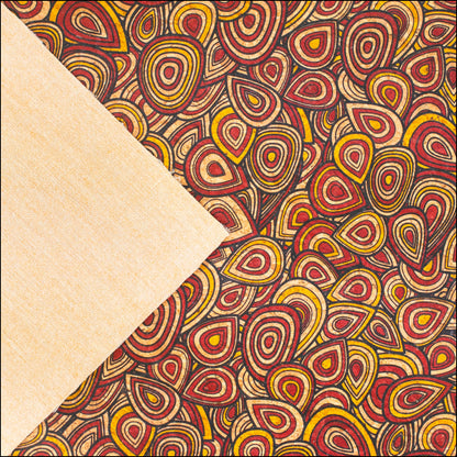 Vibrant Peacock Feather Inspired Cork Fabric Cof-482 Cork Fabric