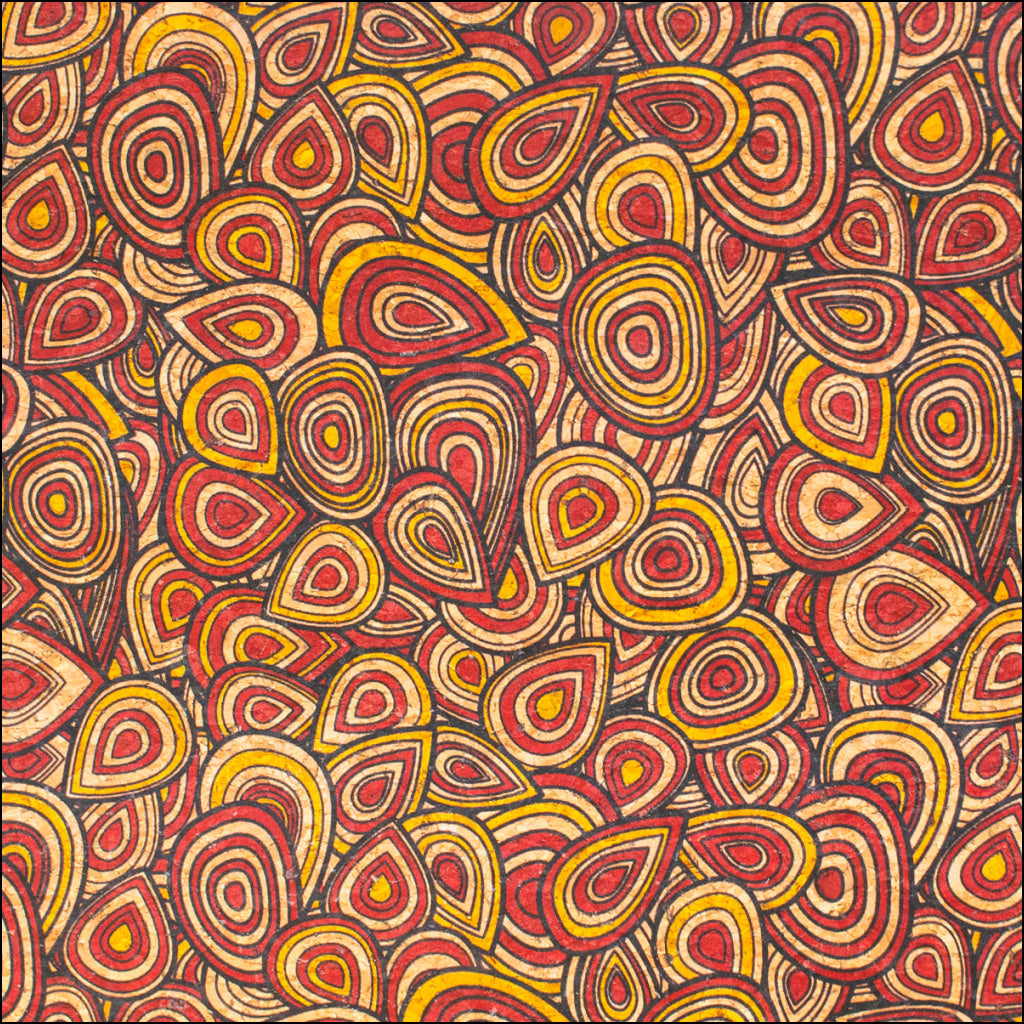 Vibrant Peacock Feather Inspired Cork Fabric Cof-482 Cork Fabric