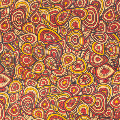 Vibrant Peacock Feather Inspired Cork Fabric Cof-482 Cork Fabric