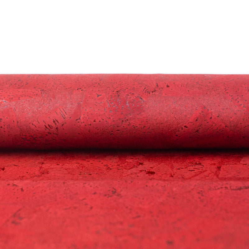 Vibrant Red Cork Fabric Texture Cof-483 Cork Fabric