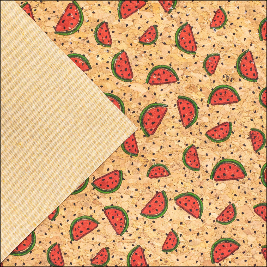 Watermelon Cork Fabric- Cof-405 Cork Fabric
