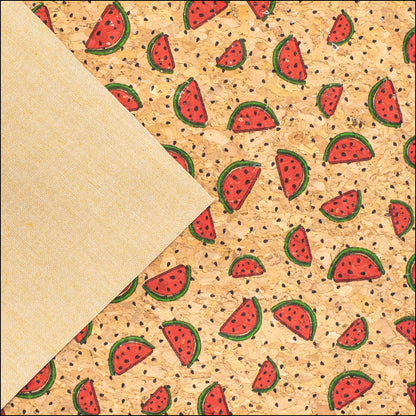 Watermelon Cork Fabric- Cof-405 Cork Fabric