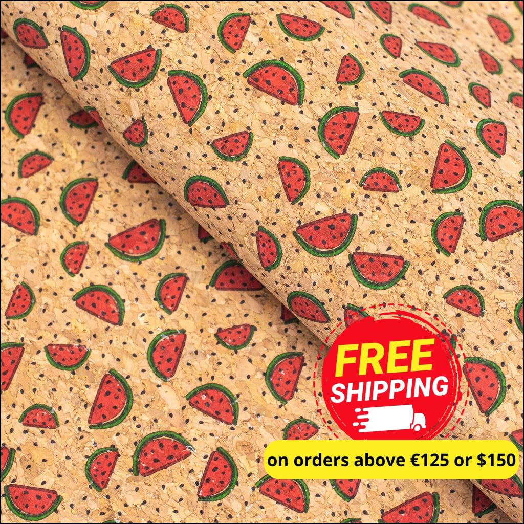 Watermelon Cork Fabric- Cof-405 Cork Fabric
