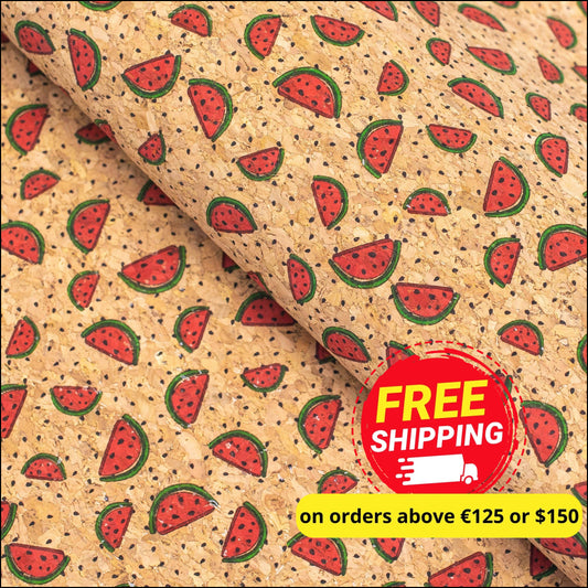 Watermelon Cork Fabric- Cof-405 Cork Fabric