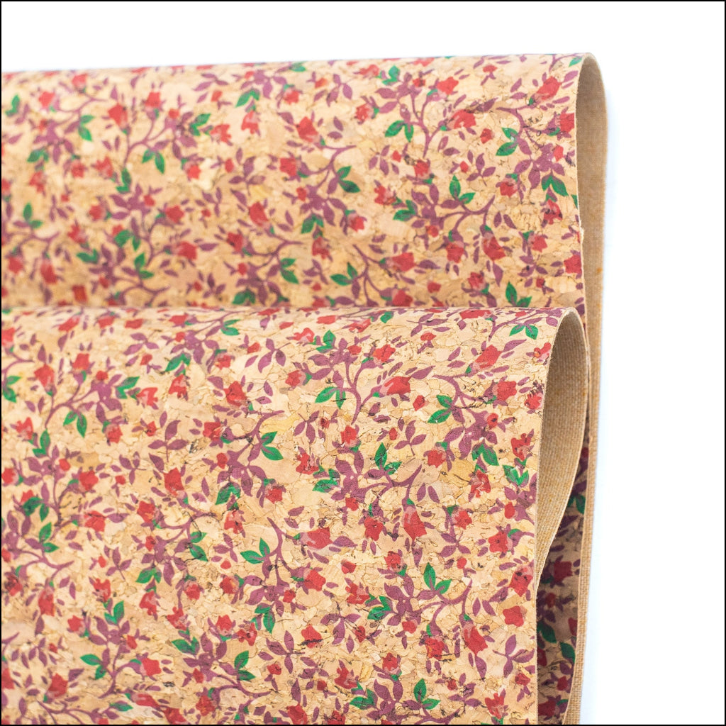 Wild Roses Cork Fabric Cof-326-A Cork Fabric