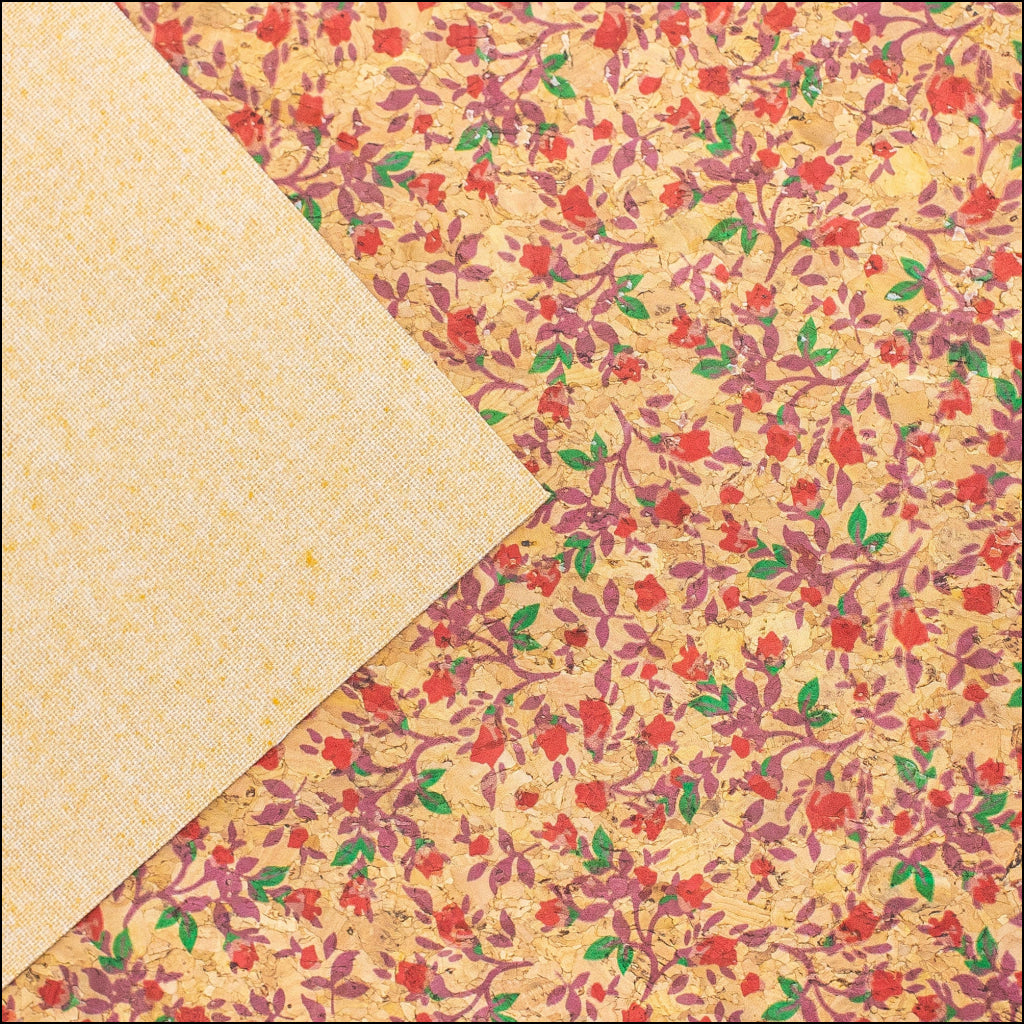 Wild Roses Cork Fabric Cof-326-A Cork Fabric