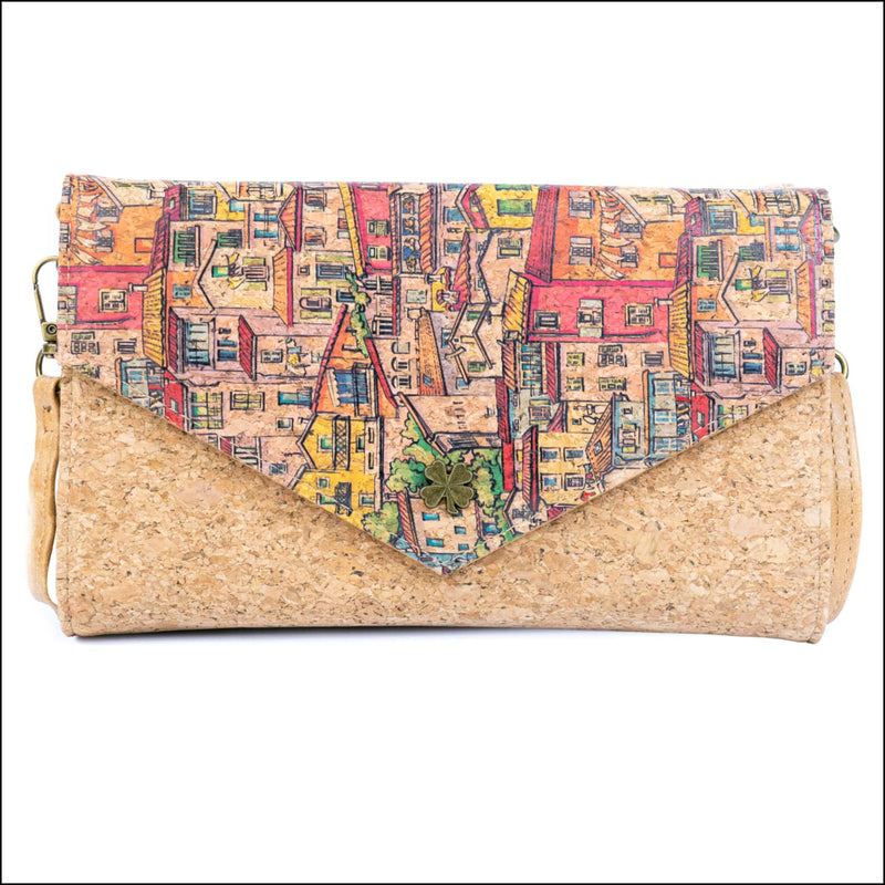 Women’s Cork Phone Crossbody Bag – Printed Vegan Envelope Purse BAGD-599 D Flash Sales