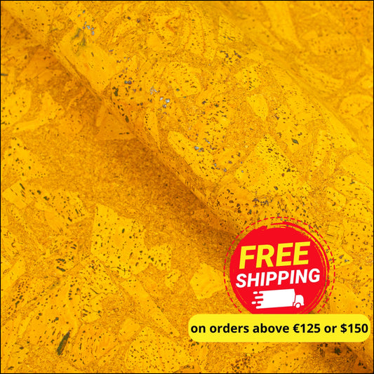 Yellow Cork Golden Sunshine Fabric Cof-492 Cork Fabric