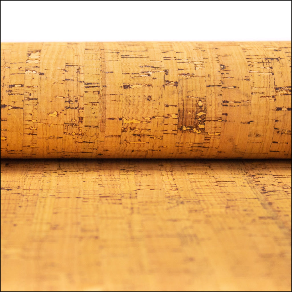 Yellow Portuguese Cork Fabric Rustic Cof-183 Cork Fabric