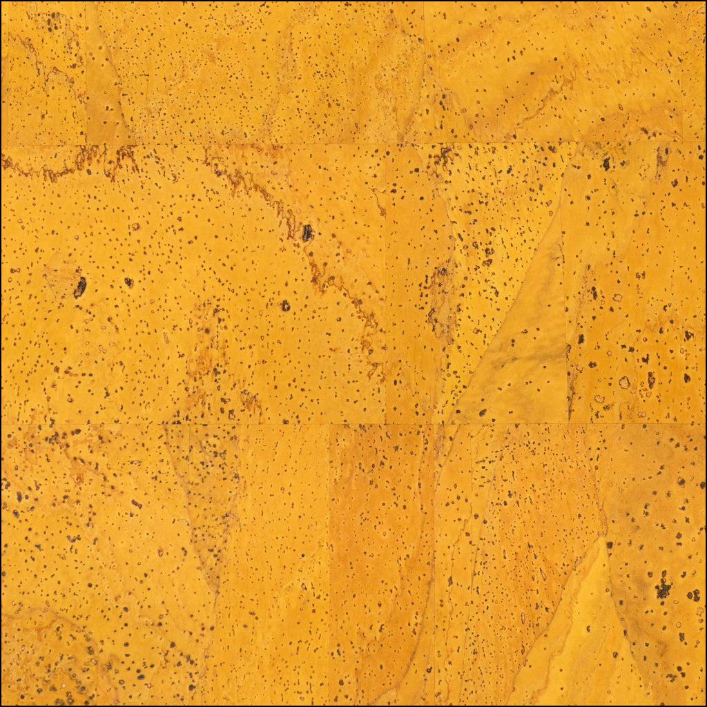 Yellow Solid Cork Fabric With Beige Backing 0.86Mm Thickness Cof - 528 - A Cork Fabric