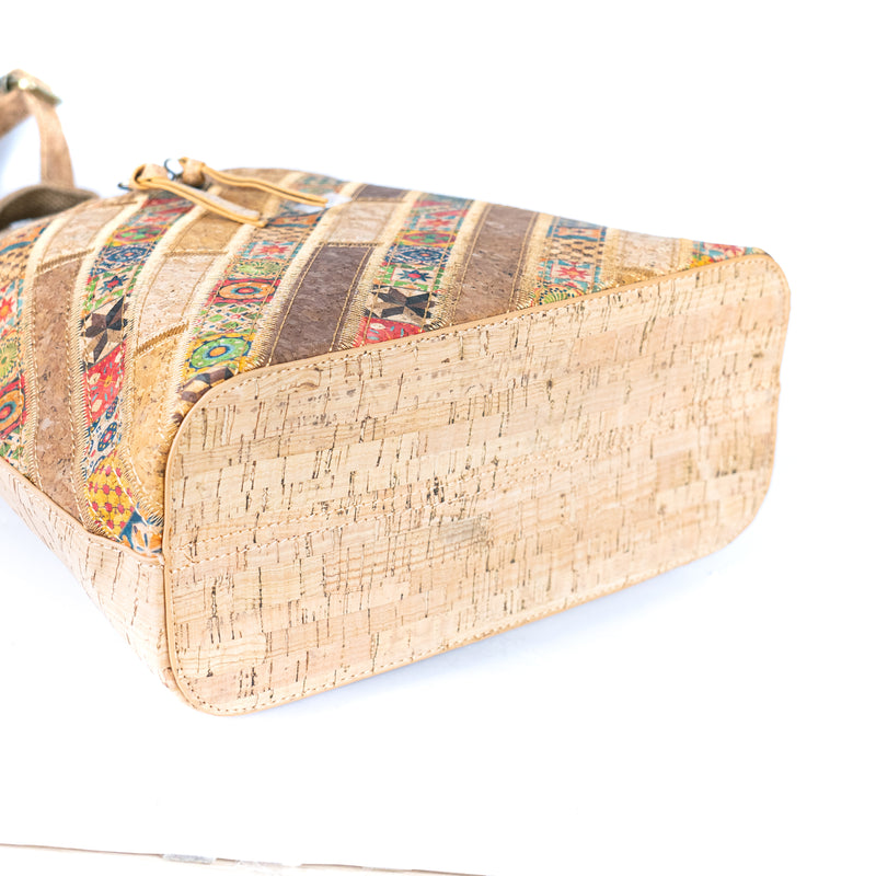 Patchwork Cork Backpack – Sustainable & Stylish BAGD-590