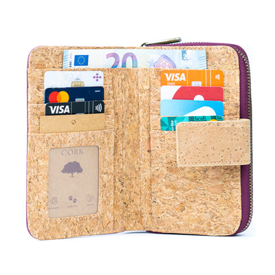 Stylish and Functional Medium-Sized Women's Cork Wallet BAG-2349