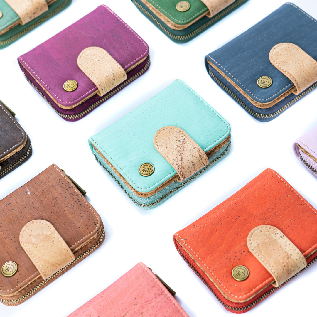 Stylish Solid-Color Cork Women's Short Wallet BAG-2353 – MB Cork