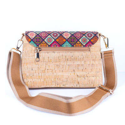 Elegant Printed Cork Crossbody Bag for Women BAGD-587