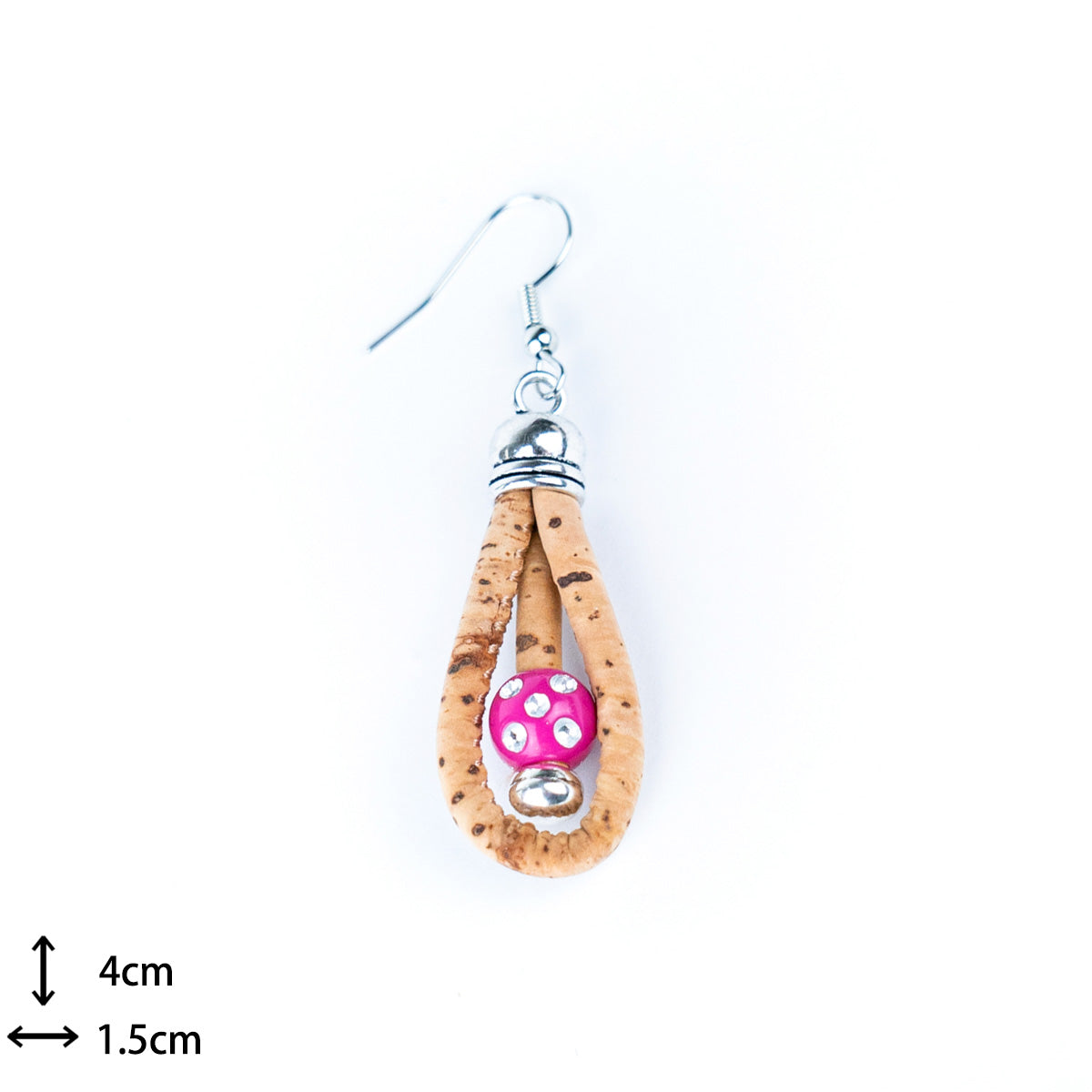 Color cork handmade earrings-ER-166-MIX-5