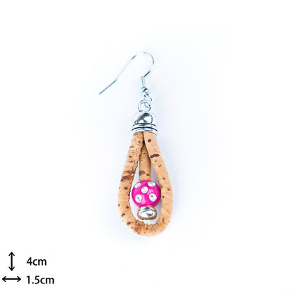 Color cork handmade earrings-ER-166-MIX-5