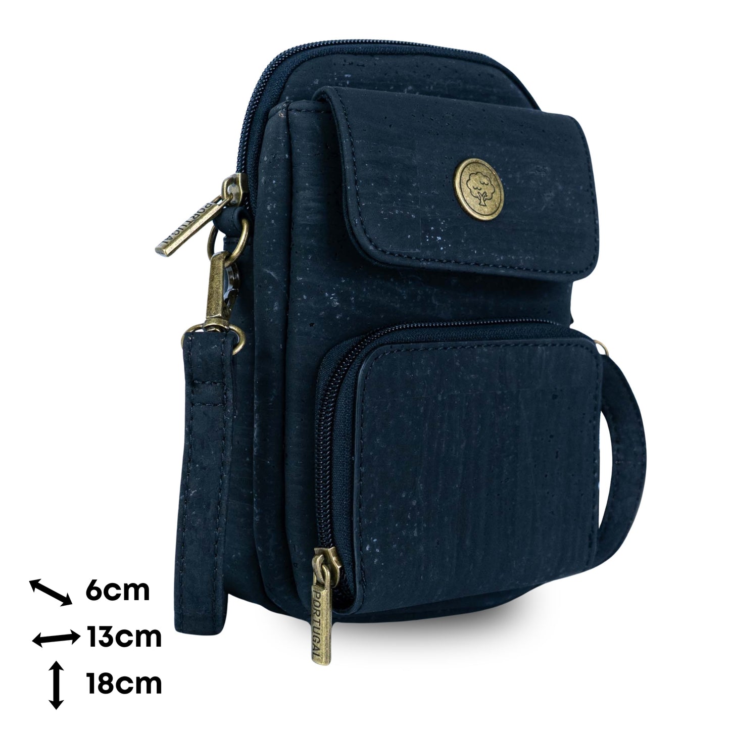 Cork Crossbody Phone Bag – Lightweight Vegan Sling Purse with Multi-Pockets BAG-2364