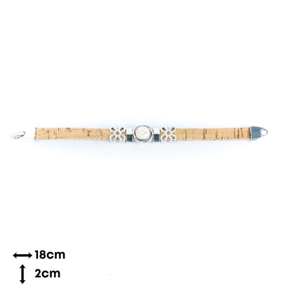 10MM flat cork wire combined with alloy hardware three colors of turquoise handmade ladies bracelet  BR-479-MIX-6