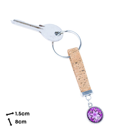 Natural cork Portuguese handmade keychain I-005-MIX-10