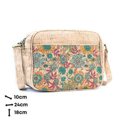 Floral & Mosaic Cork Crossbody Bag – Lightweight, Vegan & Stylish BAGD-564
