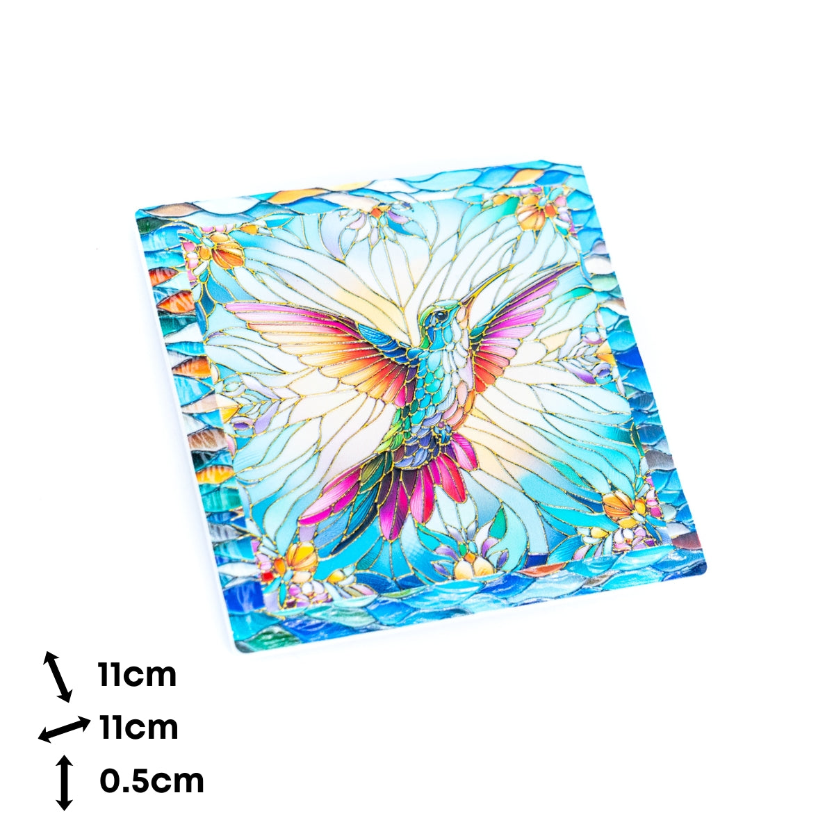 Embossed Ceramic Tile Coasters with Cork Backing L-1135-12（12units）