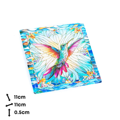 Embossed Ceramic Tile Coasters with Cork Backing L-1135-12（12units）