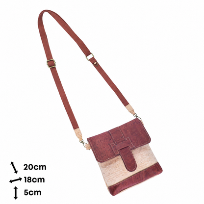 Cork Crossbody Bag | Double-Sided Natural Cork with Detachable Strap BAGP-374