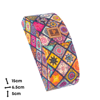 Cork Eyeglass Cases – Colorful Printed Designs with Magnetic Closure（12units)