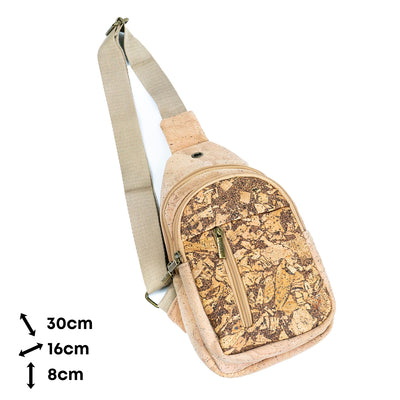 Coffee-Infused Cork Women's Sling Bag BAG-2346