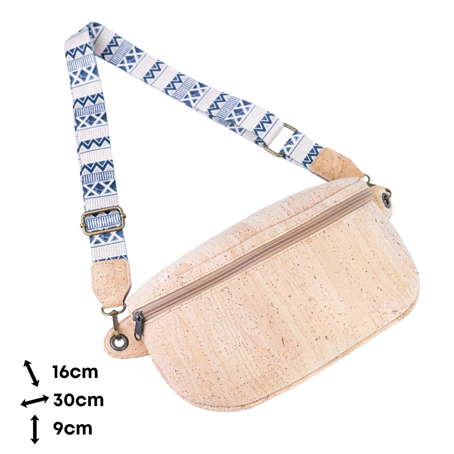 Cork Crossbody Belt Bag with Strap Options | Vegan Fanny Pack BAGP-377