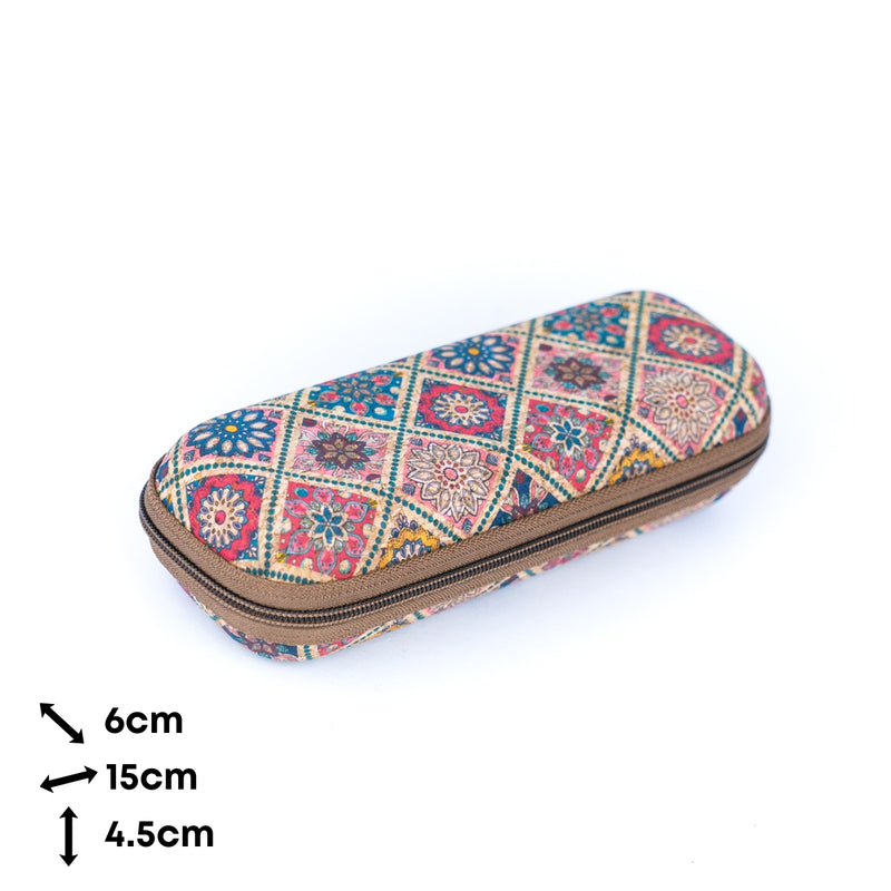 Zipper Cork Glasses Case – Protective Pouches L-035-MIX-12 (12 Units)