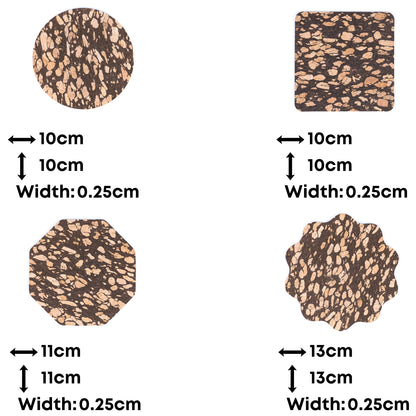 10units-Coffee Grounds Cork Coasters L-1169-10