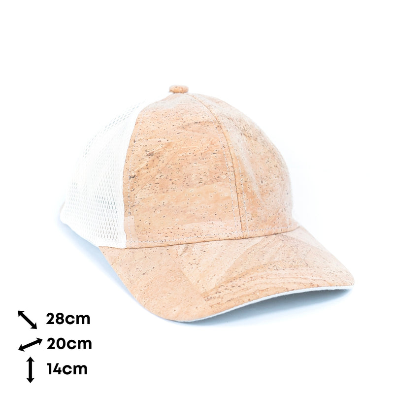 Cork Baseball Cap with Breathable Mesh L-1076