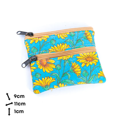 Eco-Friendly Cork Coin Purse with Dual Zippers BAGP-332(5units)