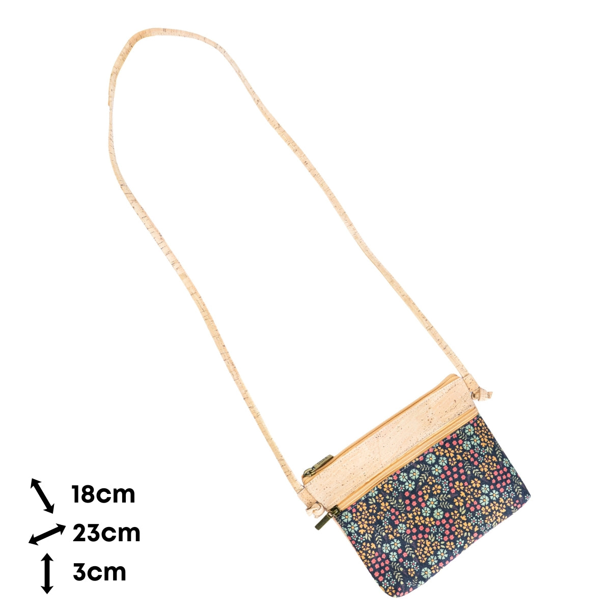Floral Print Cork Crossbody Bag BAGP-322