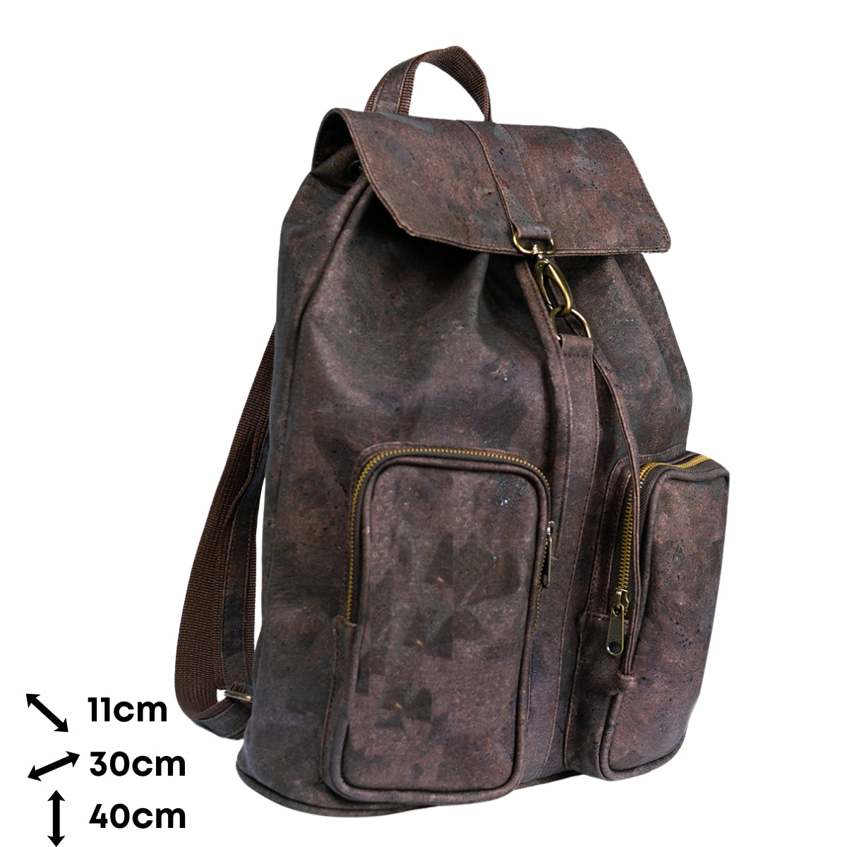 Elegant Urban Cork Men Backpack in Black and  Brown BAGP-267