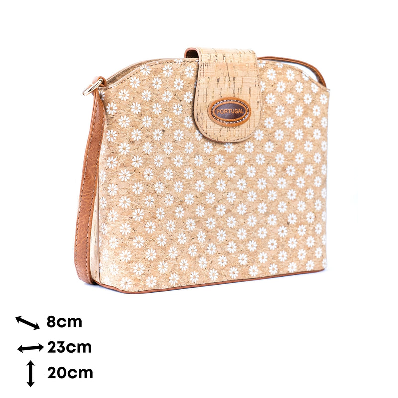 Floral Printed Cork Crossbody Bag BAGD-597