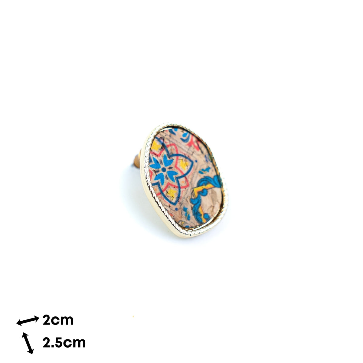 3mm Natural Cork Cord Earrings with Decorative Charm – Pack of 6Pairs-ER-212-MIX-6