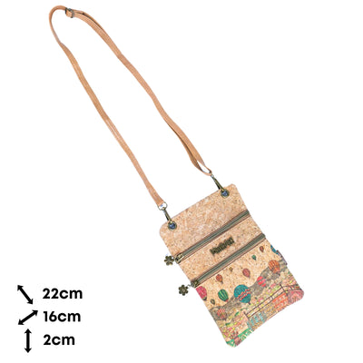 Flash Sale Stylish Cork Crossbody Bag with World Famous City Prints BAGF-098