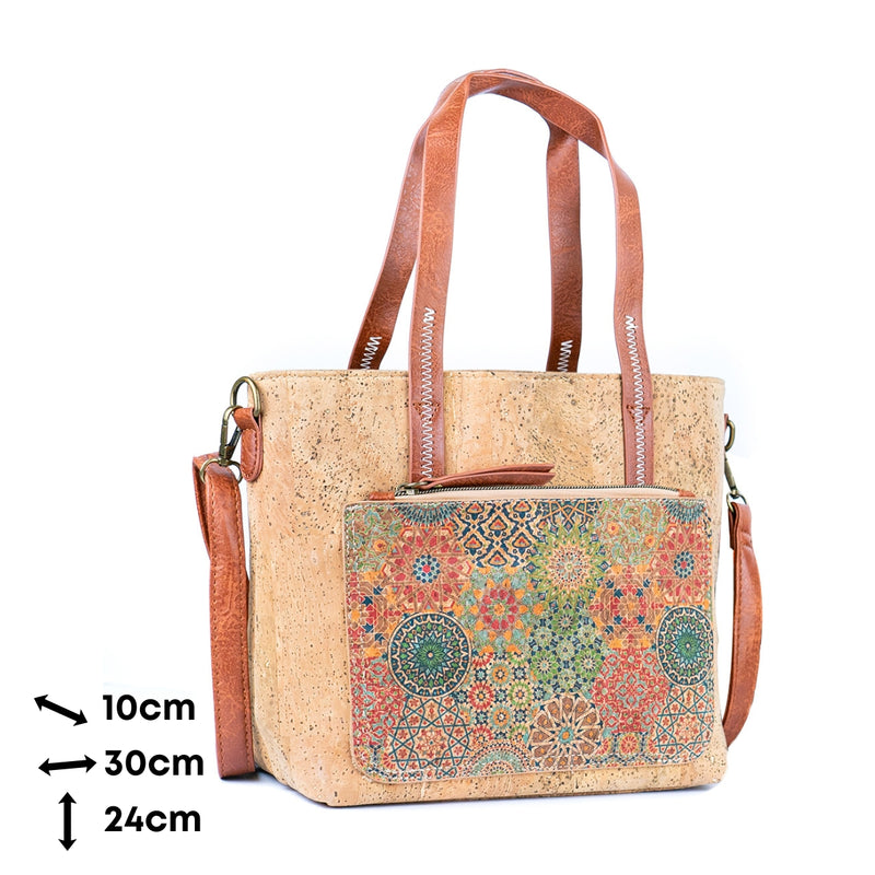 Printed Cork Tote Bag BAGD-568